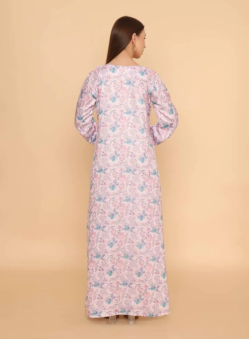 HANA & SARA Unique Stone Work Design Long Arabic Jalabiya For Womens